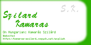 szilard kamaras business card